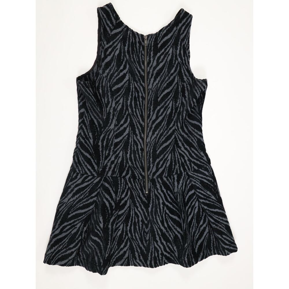 Free People Chenille Zebra Drop Waist Pleated Mini Dress Pockets Boho Fall XS - Picture 11 of 16